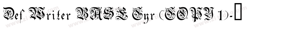 Def Writer BASE Cyr (COPY 1)字体转换